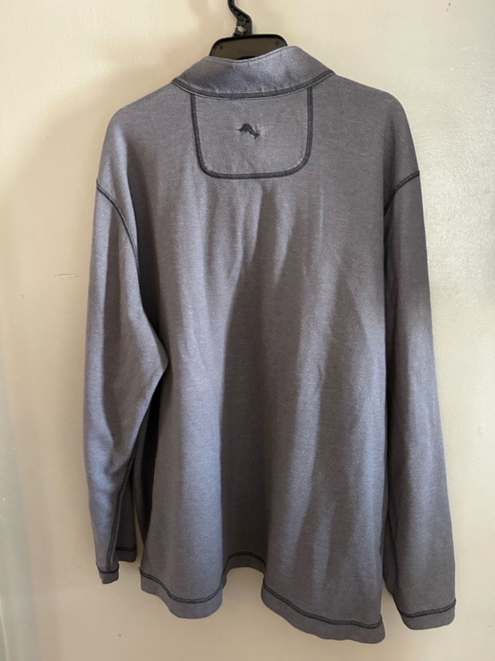 Tommy Bahama Shirt - gray reversible “Switch it up” half zip pullover - Picture 6 of 9
